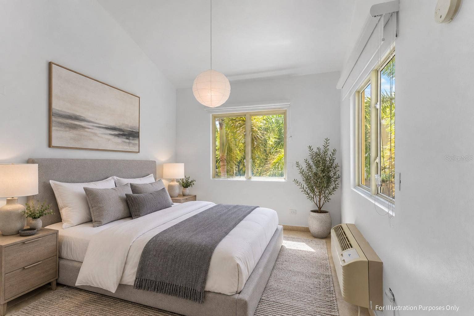Virtual staging for illustration purposes only