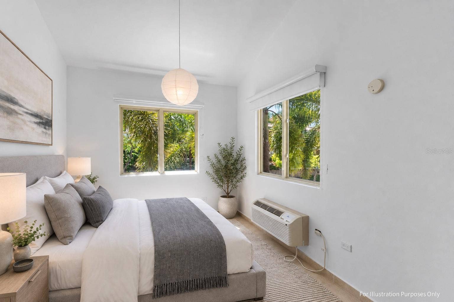 Virtual staging for illustration purposes only