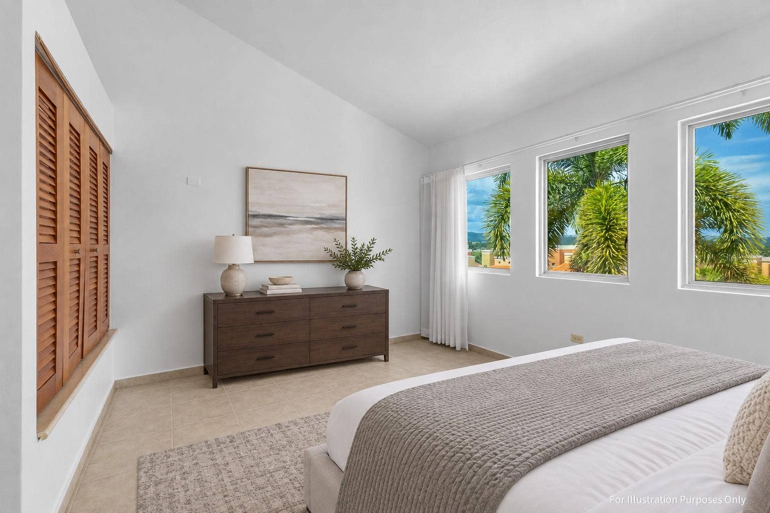 Virtual staging for illustration purposes only