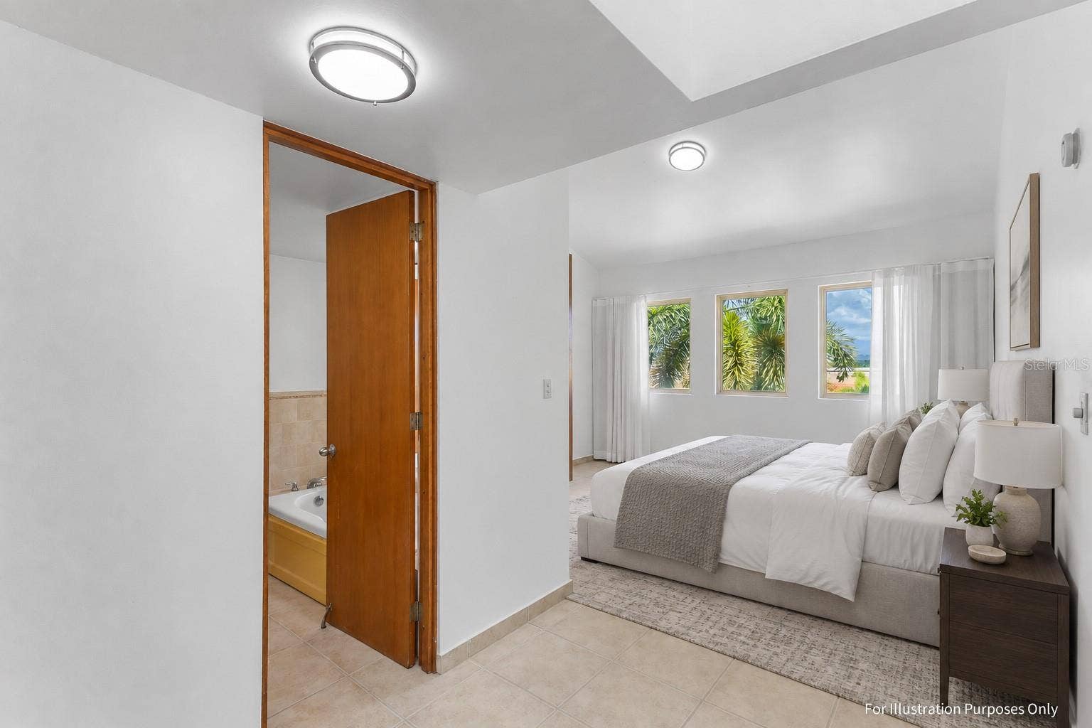 Virtual staging for illustration purposes only