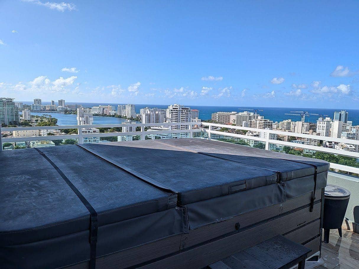 305 CALLE VILLAMIL, #PH 2001, San Juan, PR 00907 Private terrace jacuzzi with lagoon and ocean views