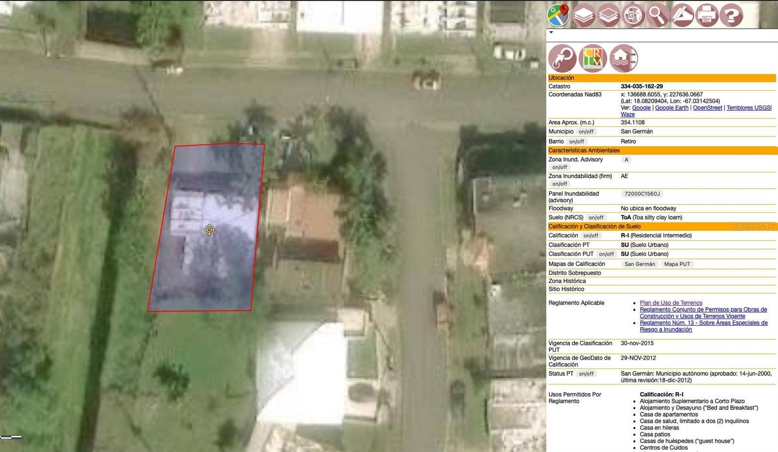 SR-122 km 1.1 CALLE K URB RIVERSIDE, #M-1, San German, PR 00683 AE ZONE CODE MAP ( Flood Insurance is required in order to have a loan )