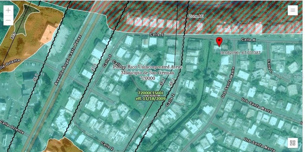 SR-122 km 1.1 CALLE K URB RIVERSIDE, #M-1, San German, PR 00683 AE ZONE CODE MAP ( Flood Insurance is required in order to have a loan )