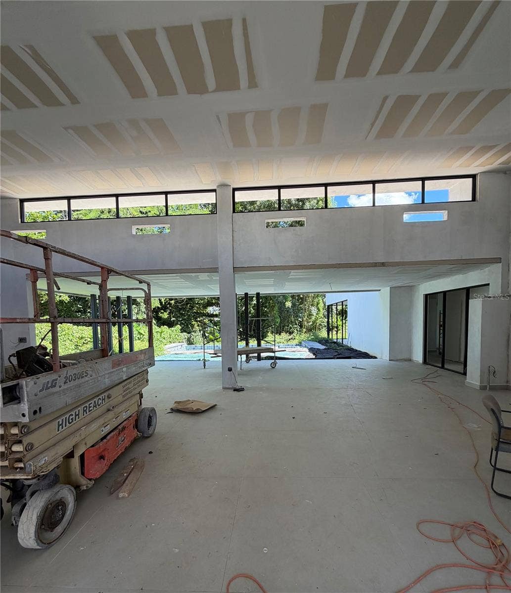 137 CALLE VIOLETA, San Juan, PR 00927 Interior layout in raw concrete state.