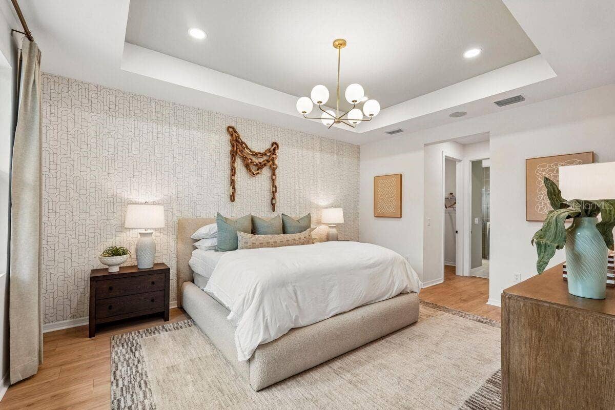 24520 SW KINGSWAY CIRCLE, Lake Suzy, FL 34269 Primary Bedroom-Pictures are of Model Home for representational purposes only.