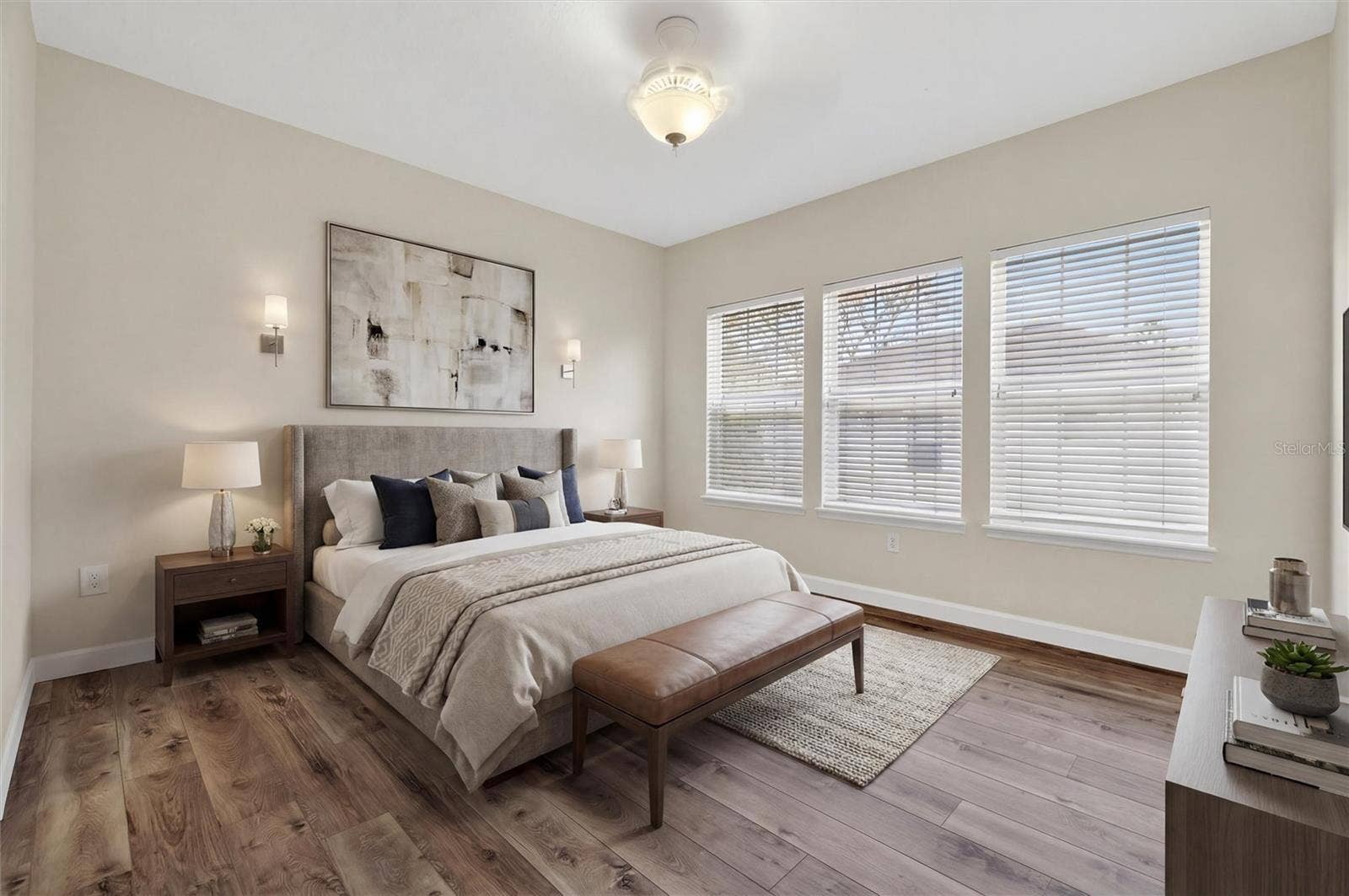 Primary Bedroom - Staged