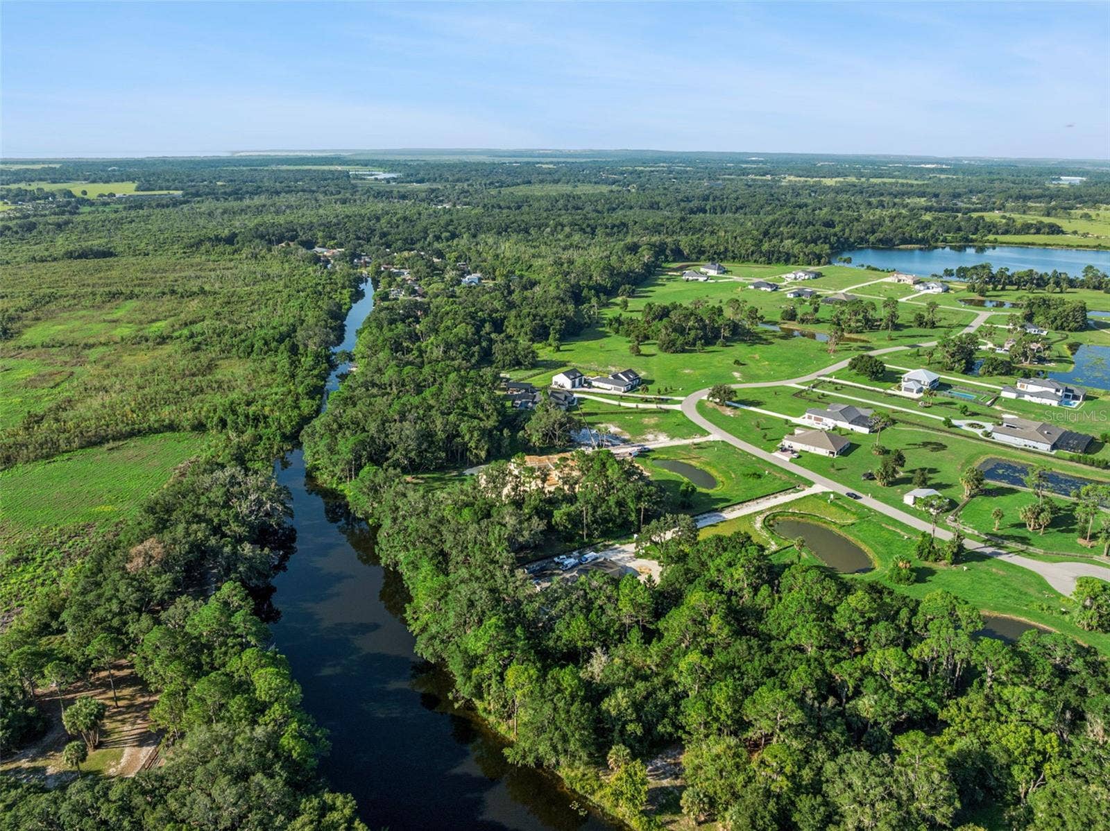3654 HIDDEN RIVER LANE, Tavares, FL 32778 Aerial of the freshwater canal leading to Lake Beauclair