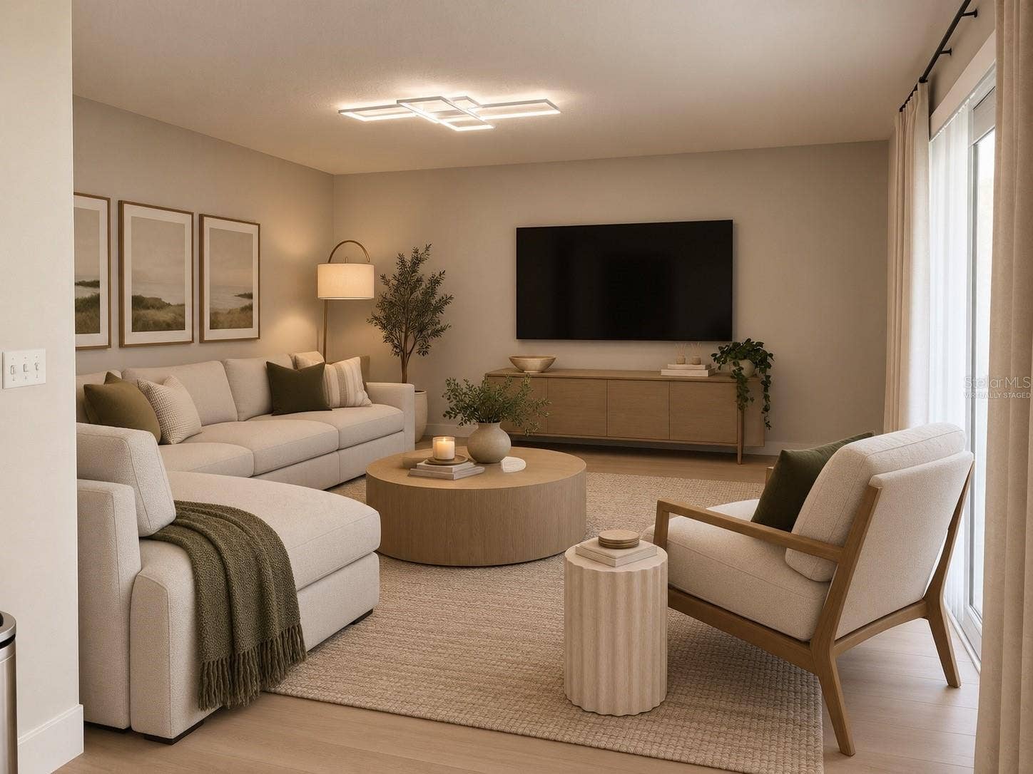 living room VIRTUALLY STAGED