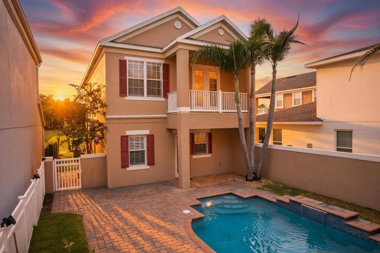 7526 EXCITEMENT DRIVE, Reunion, FL 34747 Front of the Main Home-Virtual Sunset