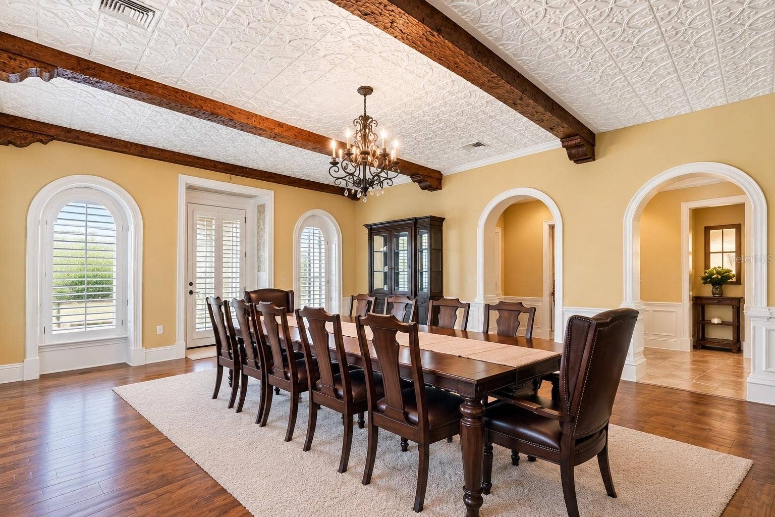 9400 LAWS RD, Clermont, FL 34714 Great Room with soaring ceilings and fireplace