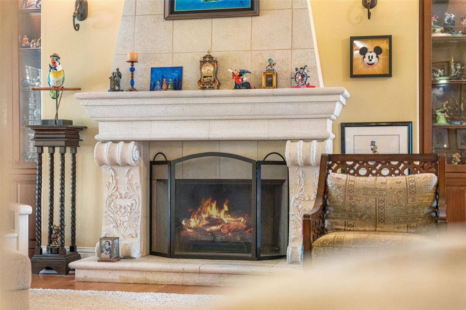 9400 LAWS RD, Clermont, FL 34714 Grand Room fireplace