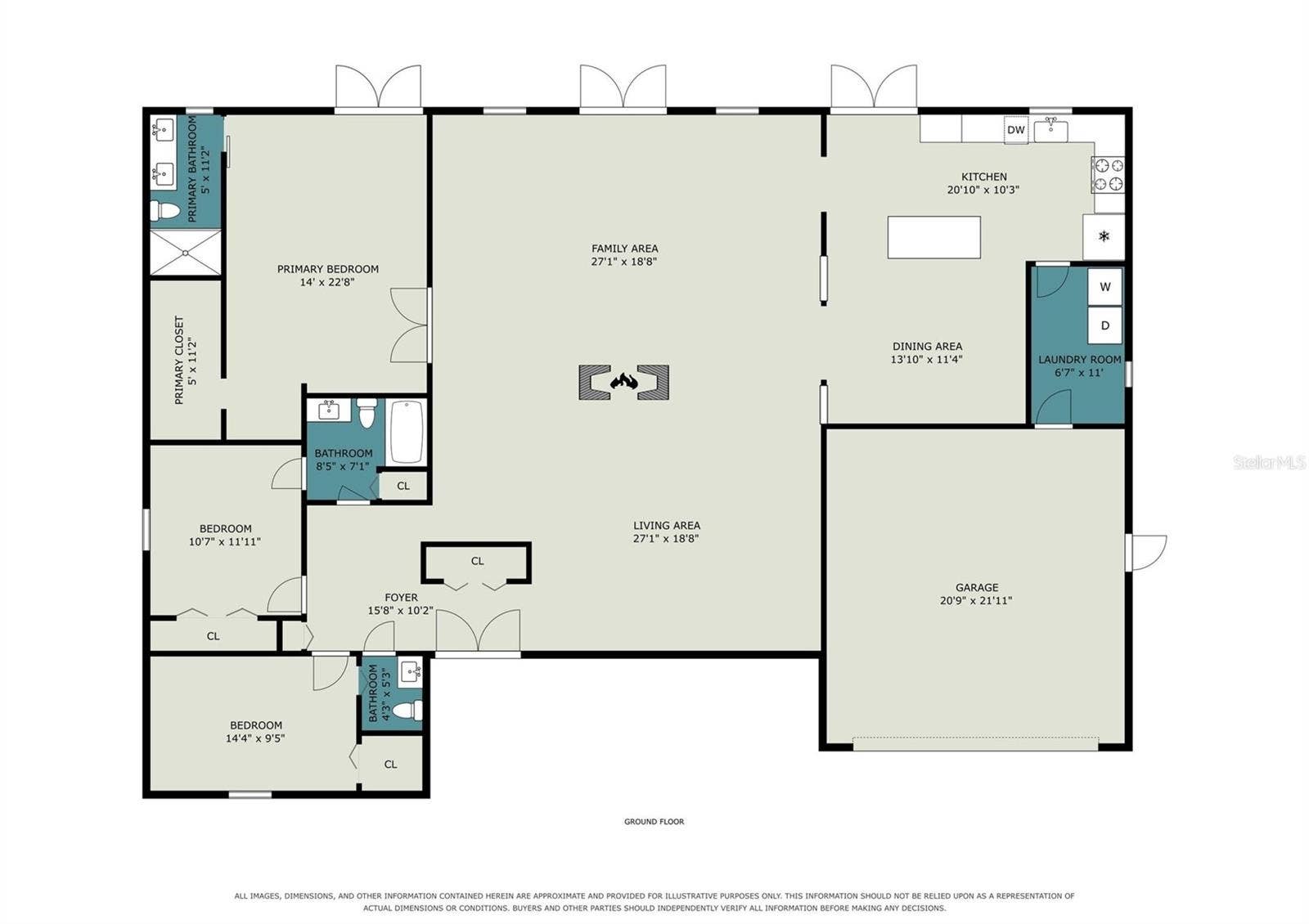 1592 SKYLINE DRIVE, Kissimmee, FL 34744 Home's Floorplan