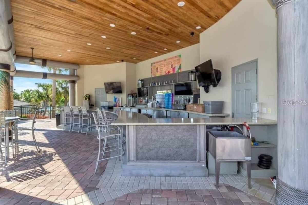 1442 MOON VALLEY DRIVE, Davenport, FL 33896 Clubhouse Tiki Bar Pool Side