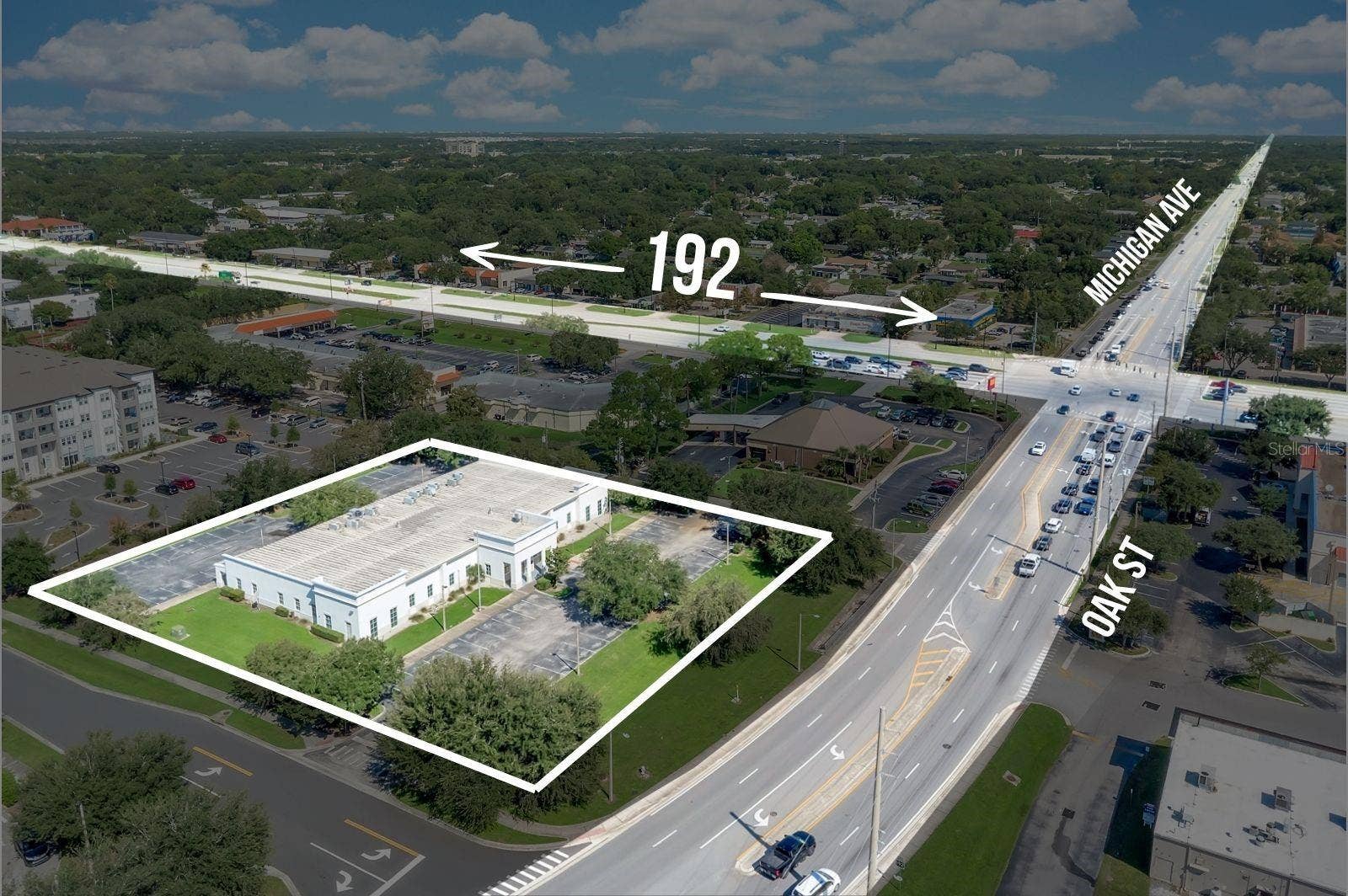 1201 E OAK STREET, Kissimmee, FL 34744 Aerial View of Property's Location