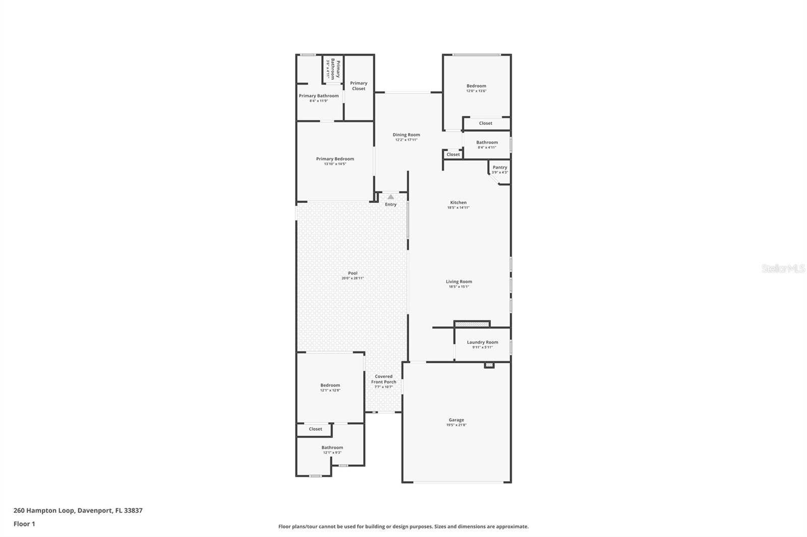 260 HAMPTON LOOP, Davenport, FL 33837 Floor Plan