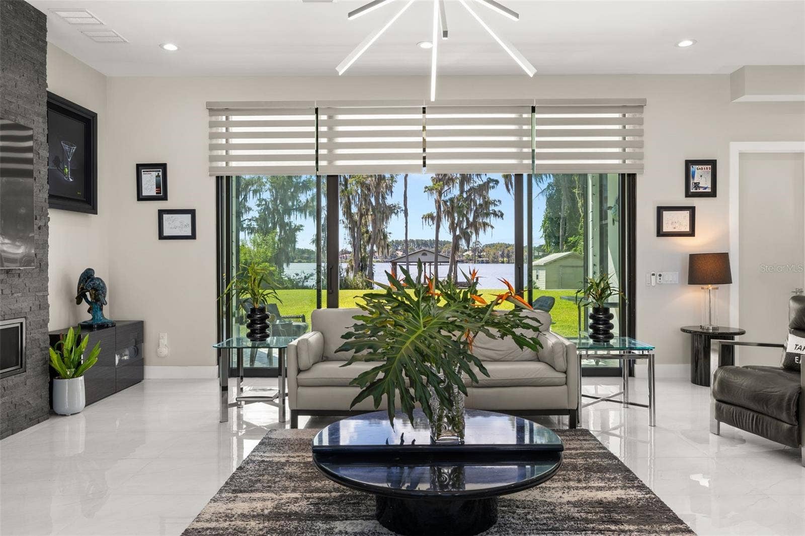 Custom blinds throughout the home