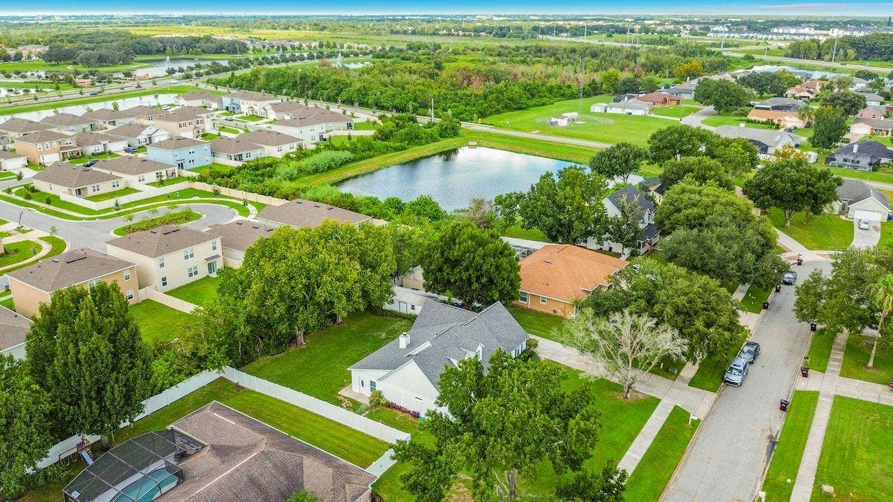Aerial Views of home and neighborhood