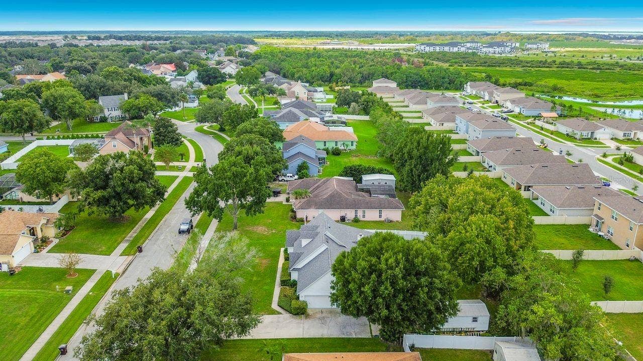 Aerial Views of home and neighborhood