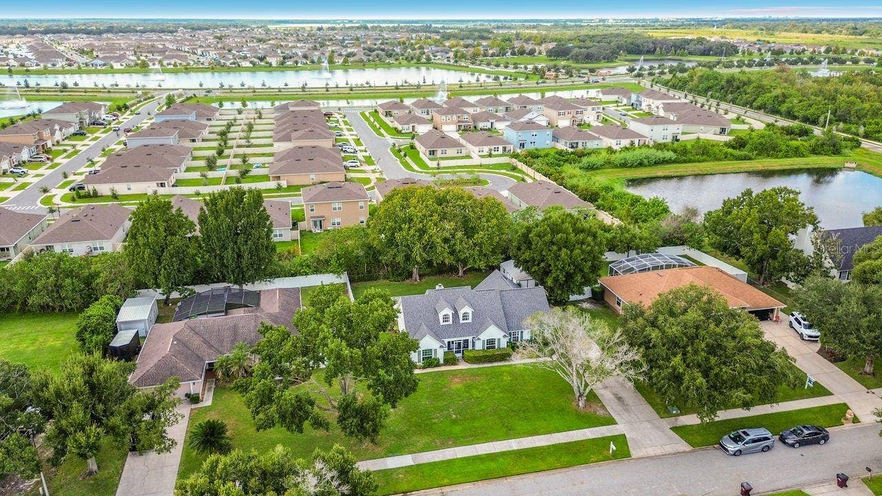 Aerial Views of home and neighborhood
