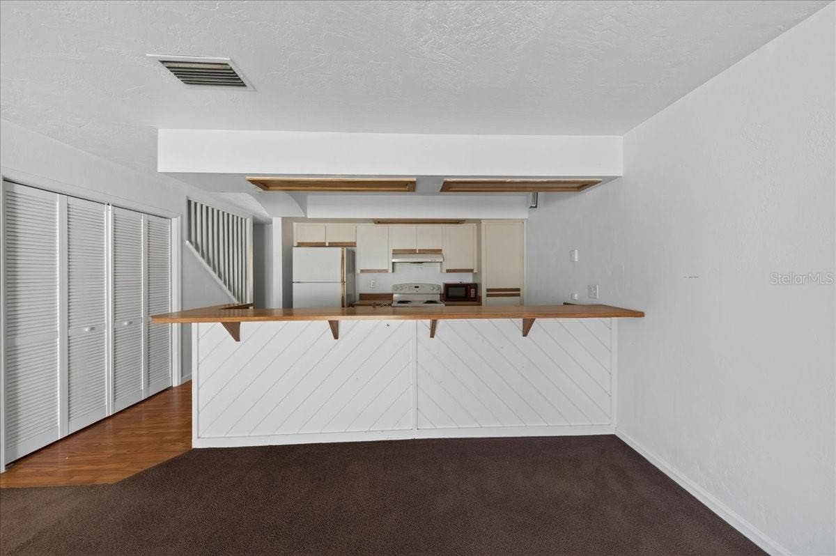 Unit 845 kitchen with view of breakfast bar