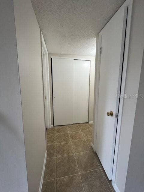 Hallway view to bathroom