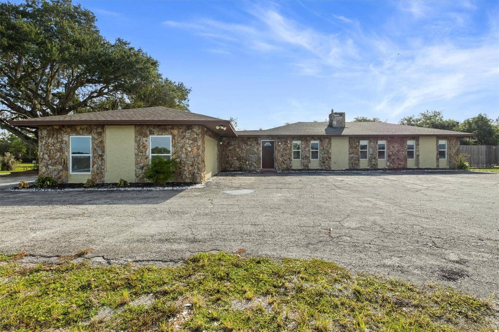 Large corner lot and oversized parking