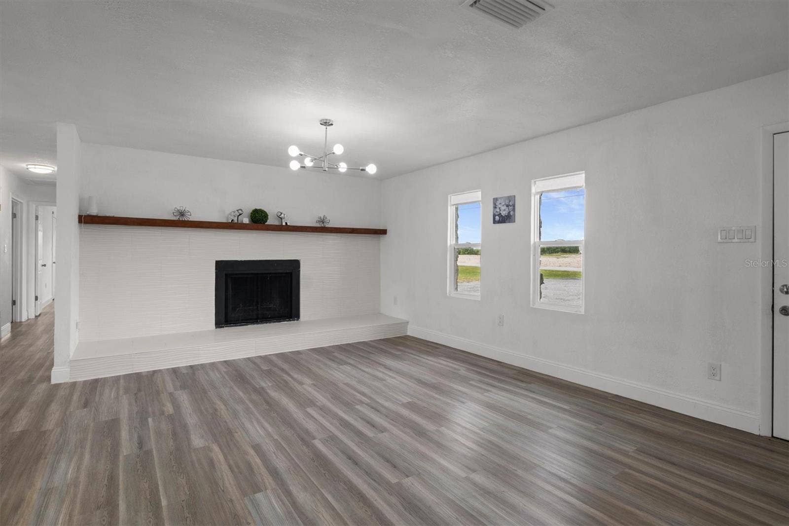 Family Room - Wood Burning Fireplace