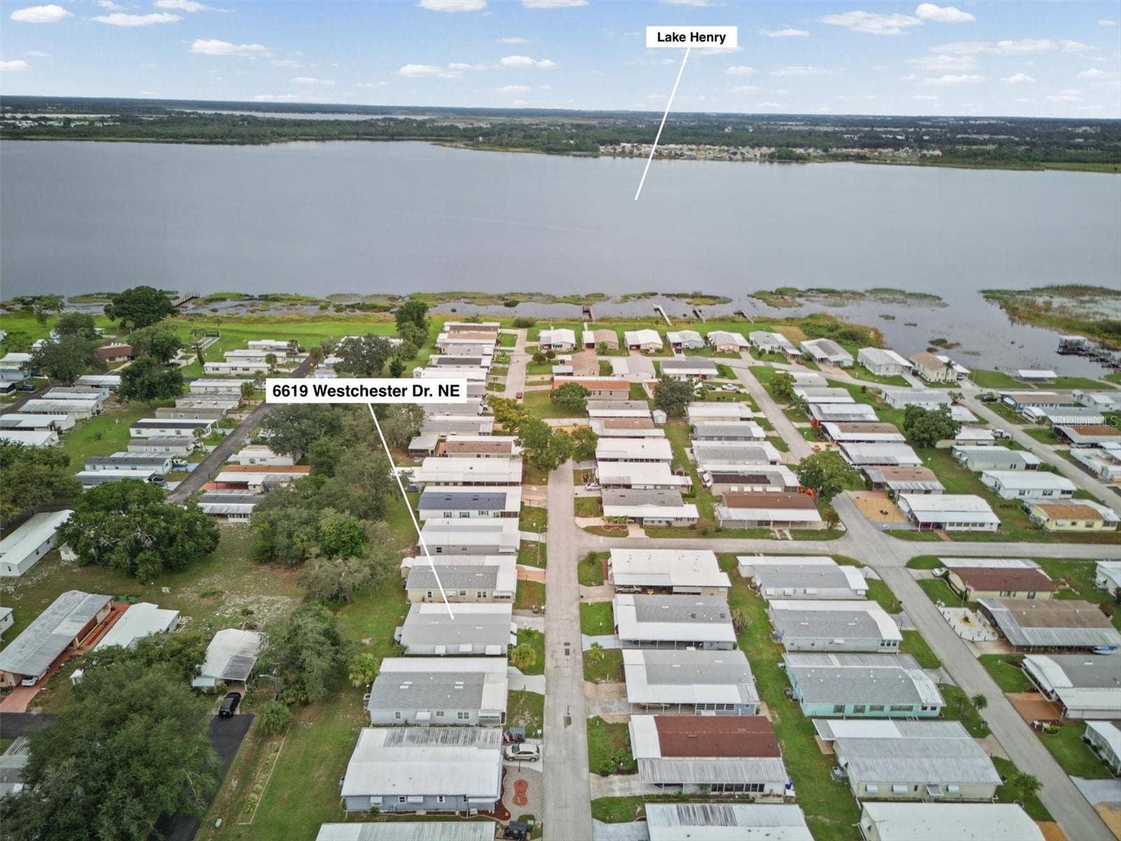 Aerial of the Home and Lakefront Community