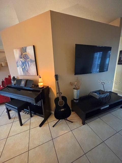 Piano entertainment area in the family room