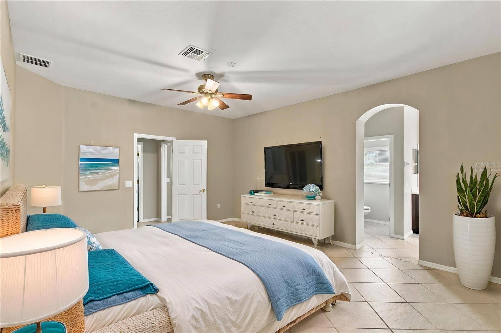352 HAMRICK DR, Poinciana, FL 34759 Virtually Staged Primary Suite