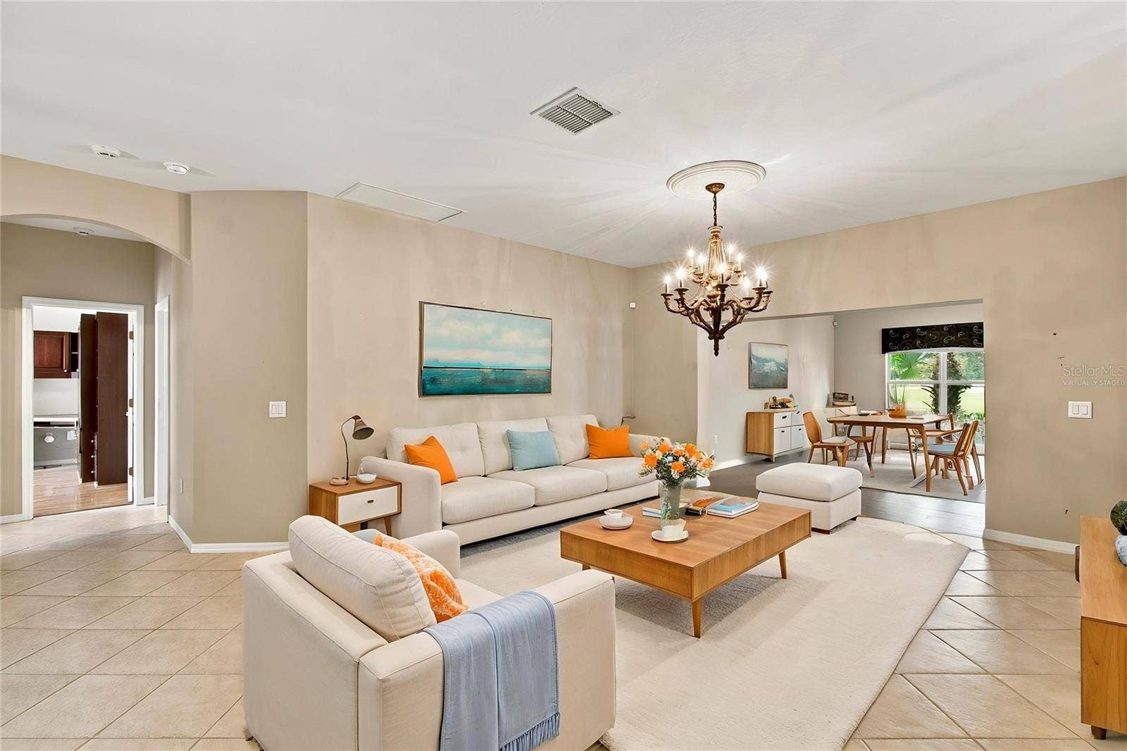 352 HAMRICK DR, Poinciana, FL 34759 Virtually Staged Living Room