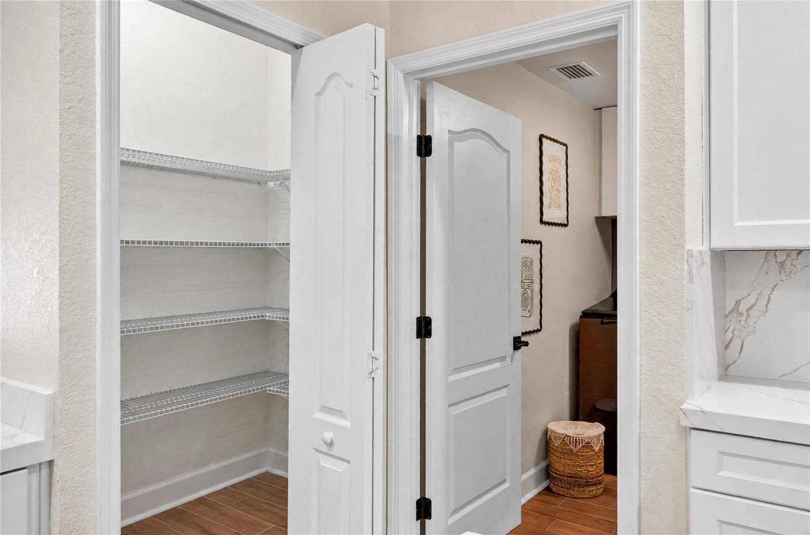 Lots of closet space. Walk-in pantry