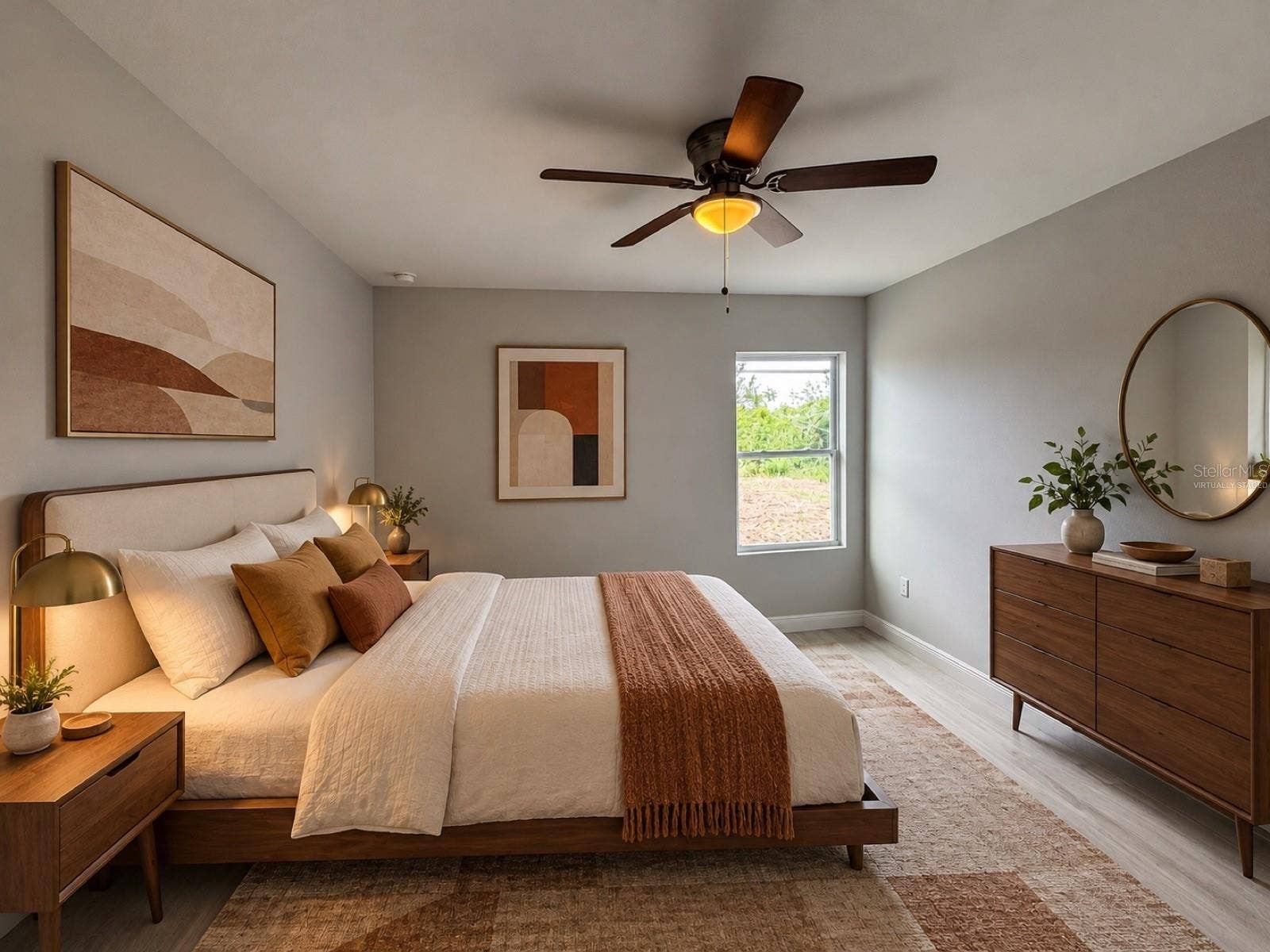 612 BLUEBILL COURT, Poinciana, FL 34759 Virtually staged bedroom; furniture and decor are digitally added.