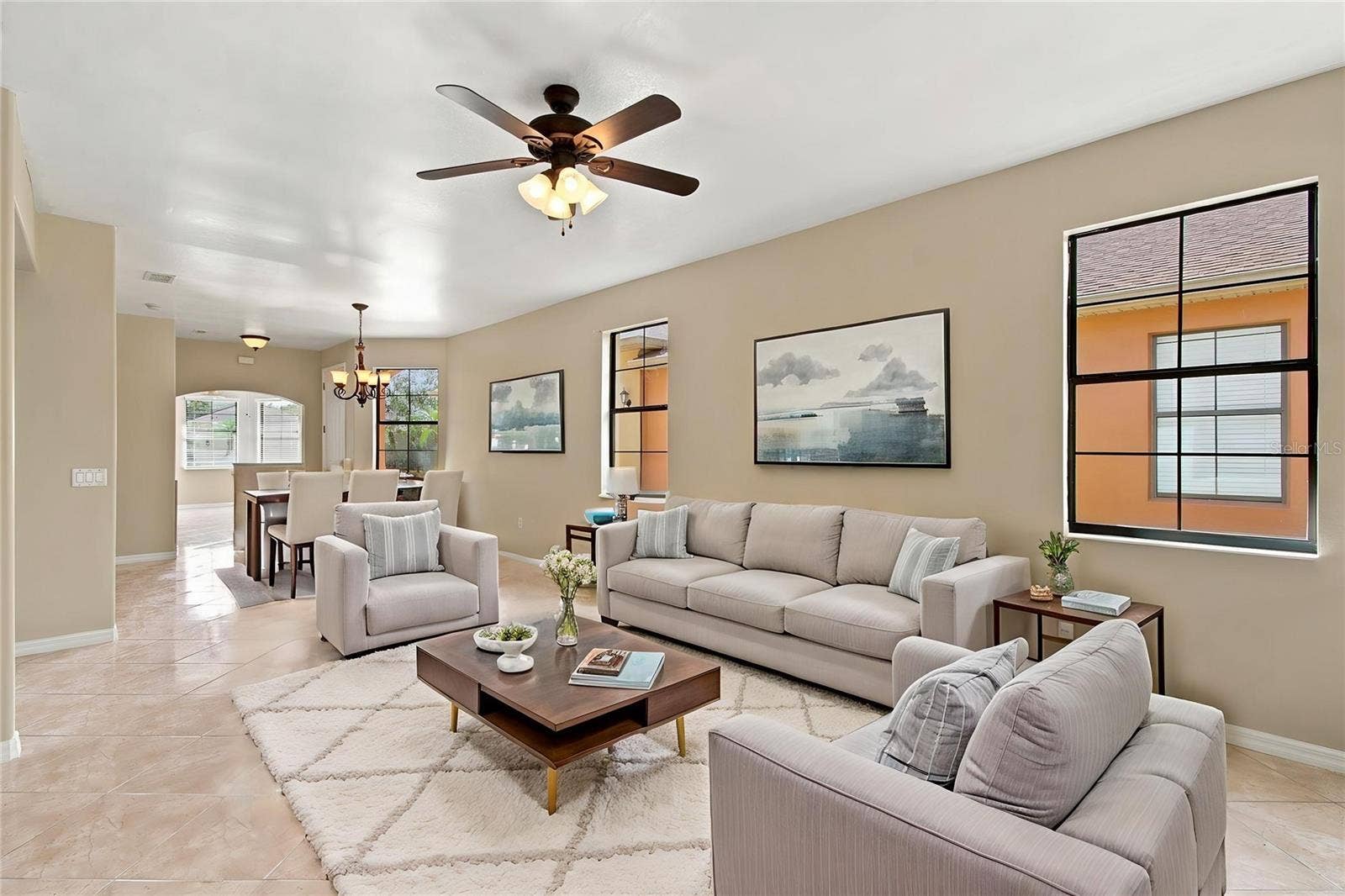 864 GRAND CANAL DR, Poinciana, FL 34759 Virtually Stage Living Room
