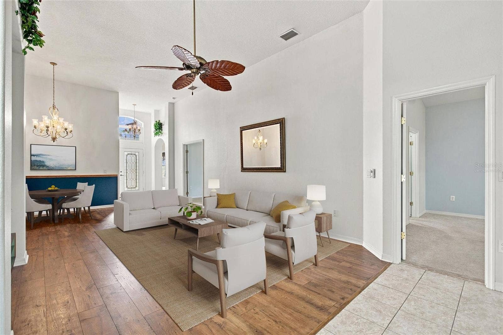 Virtually staged Great Room