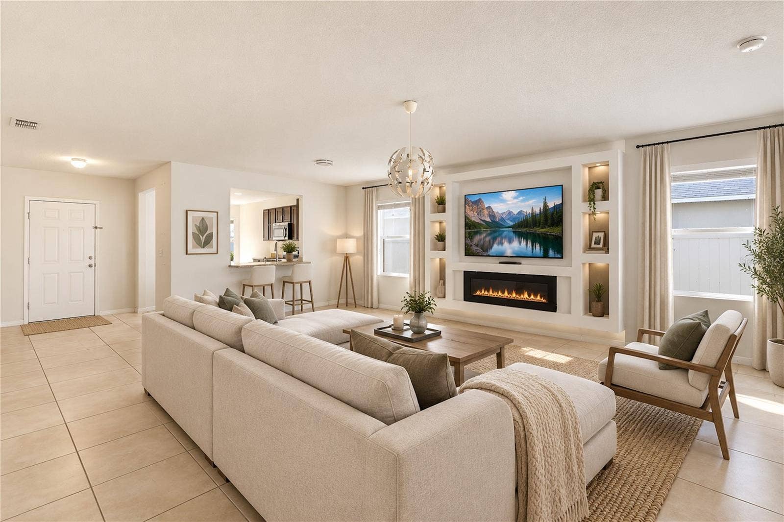 1085 BRENTON MANOR DRIVE, Winter Haven, FL 33881 Virtual Staged Living Room