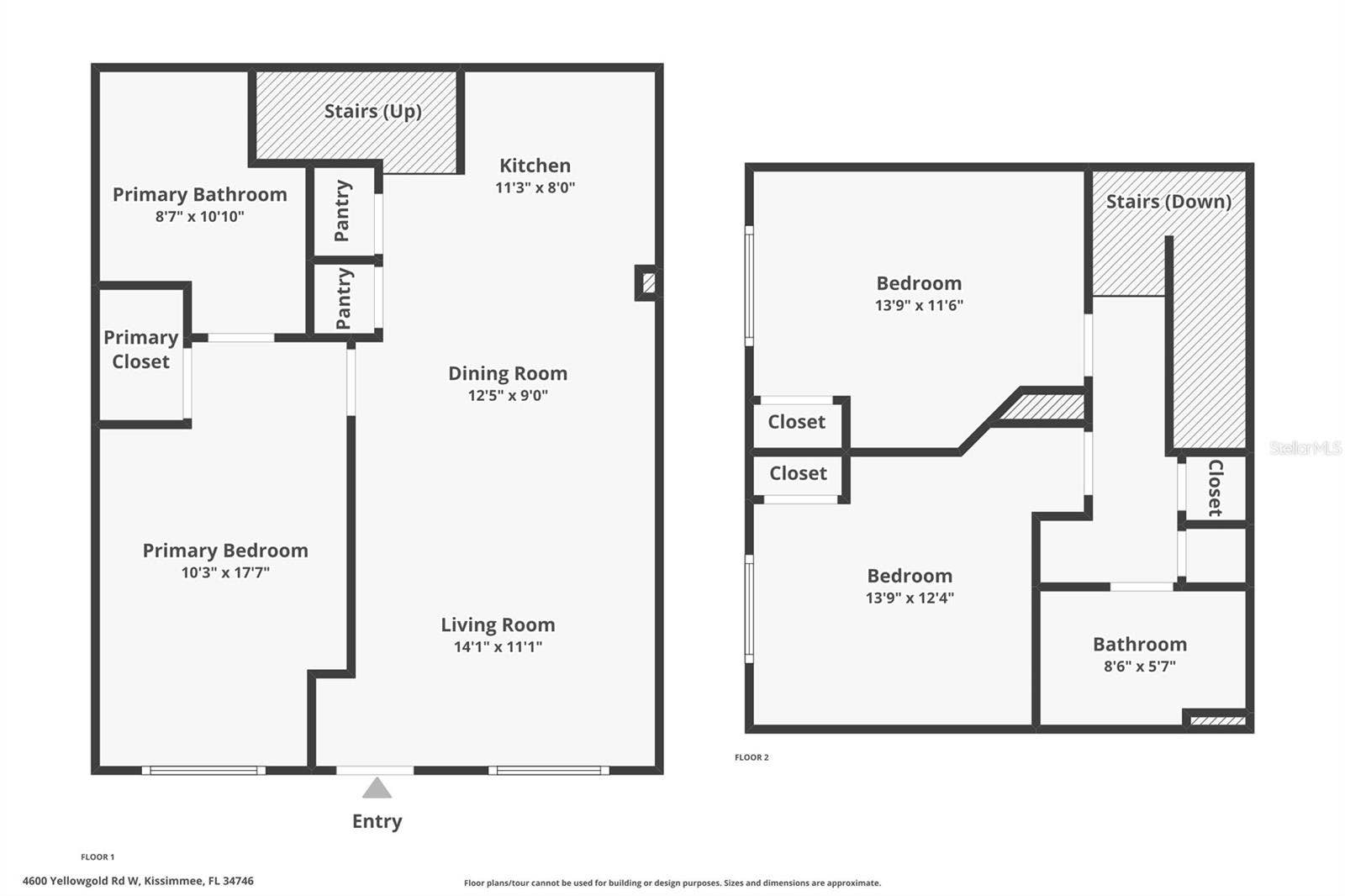 4600 YELLOWGOLD ROAD W, #105, Kissimmee, FL 34746 Floor Plan.