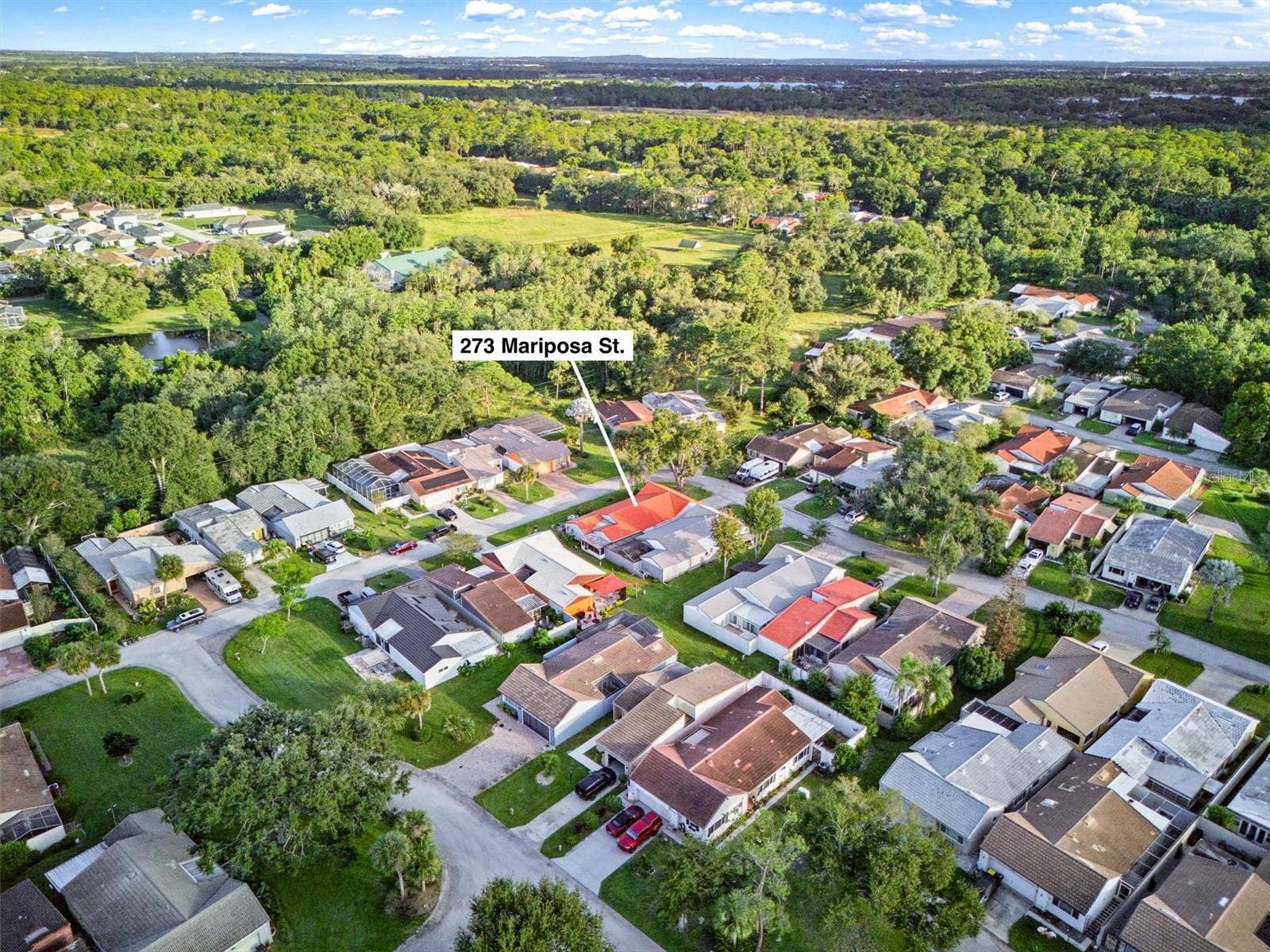 273 MARIPOSA STREET, Winter Haven, FL 33884 Aerial of the home and community