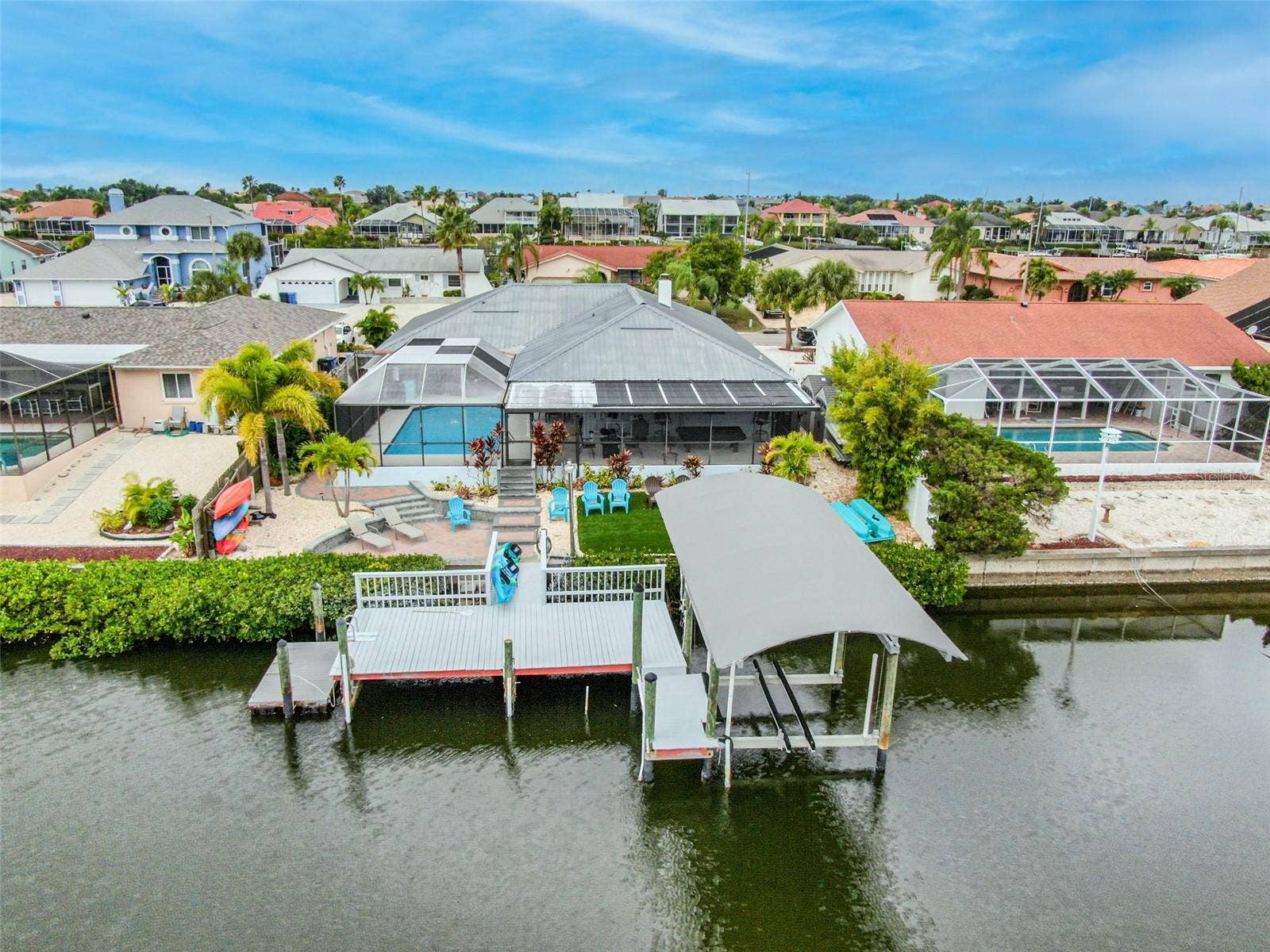 910 CHIPAWAY DRIVE, Apollo Beach, FL 33572 Aerial of back of property