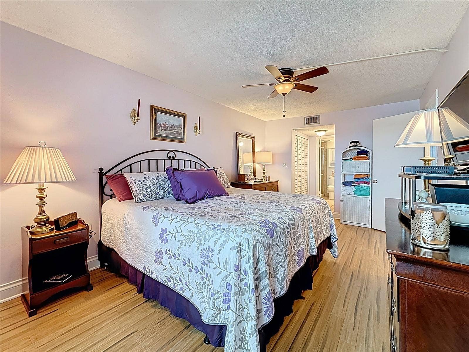 4725 COVE CIRCLE, #908, St Petersburg, FL 33708 Your primary bedroom has ample space for a large bed and additional furniture as you can see.