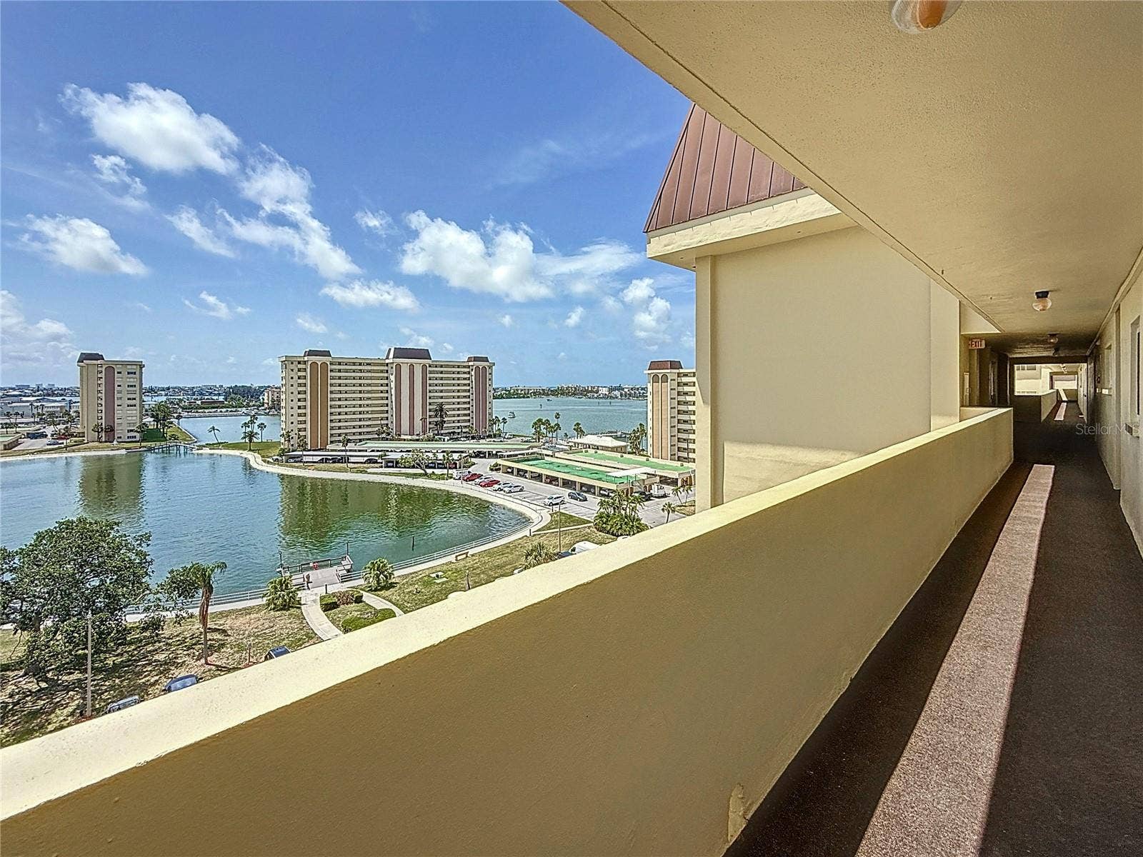 4725 COVE CIRCLE, #908, St Petersburg, FL 33708 This shows the nice view from the front of the unit.