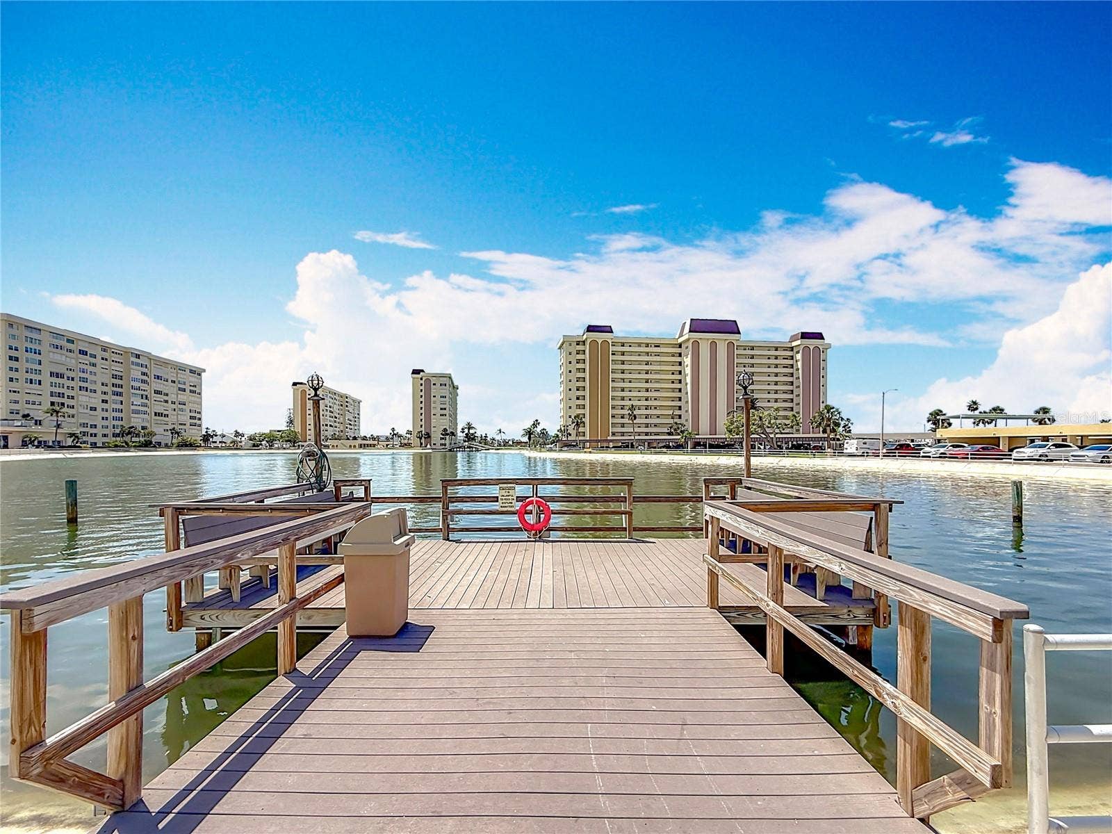 4725 COVE CIRCLE, #908, St Petersburg, FL 33708 This is a cloer look at the dock that is right in the front of the Columbia building.