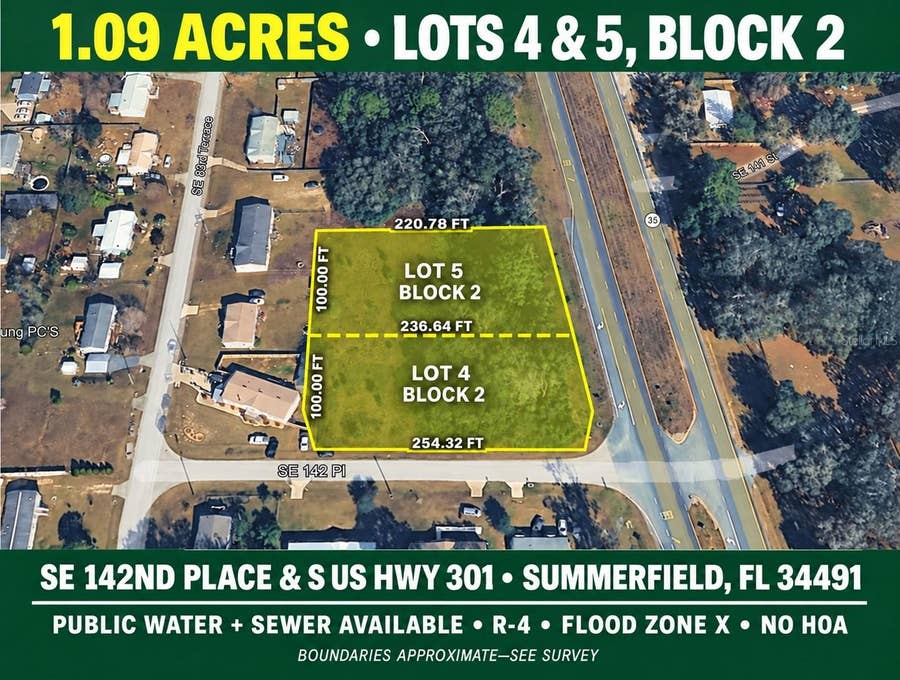 Property photo for Corner SE 142ND PLACE & S US HWY-301, Summerfield, FL