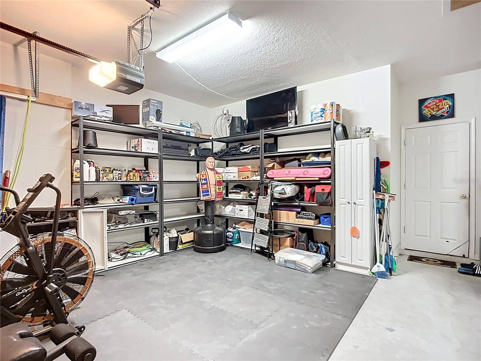 2 garage doors.