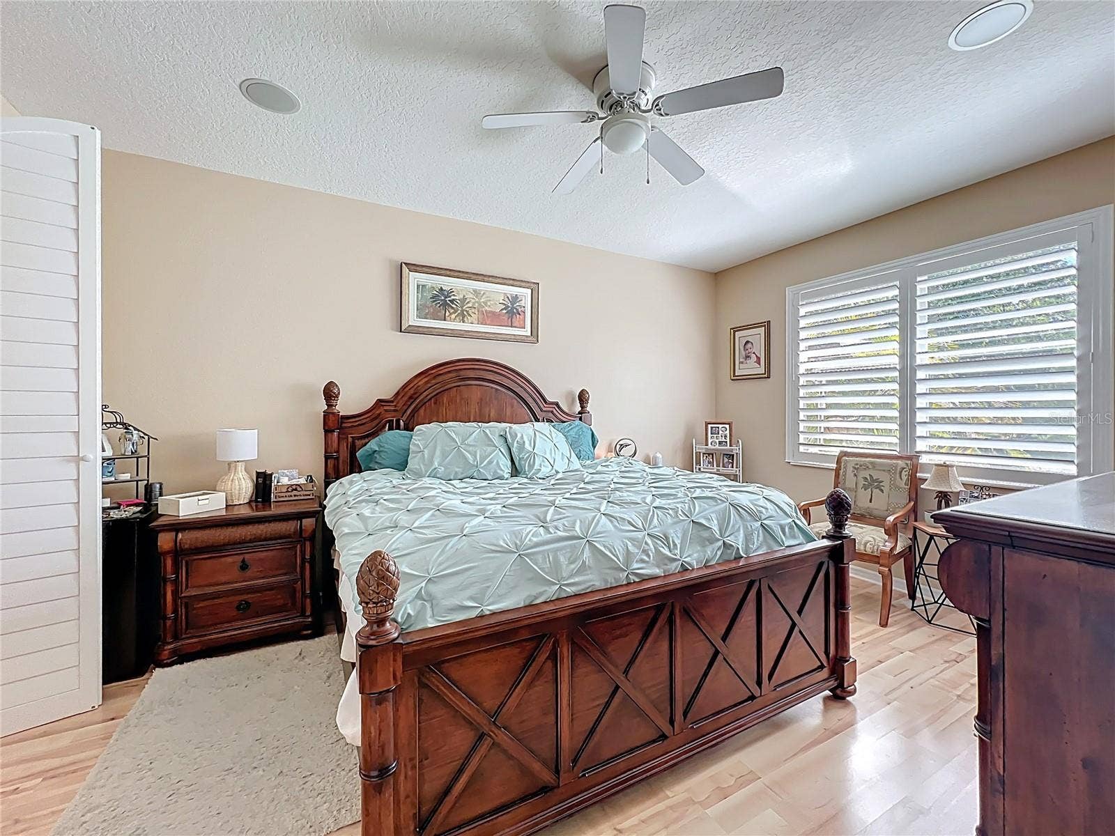 Primary Bedroom to the right of the Great Room.