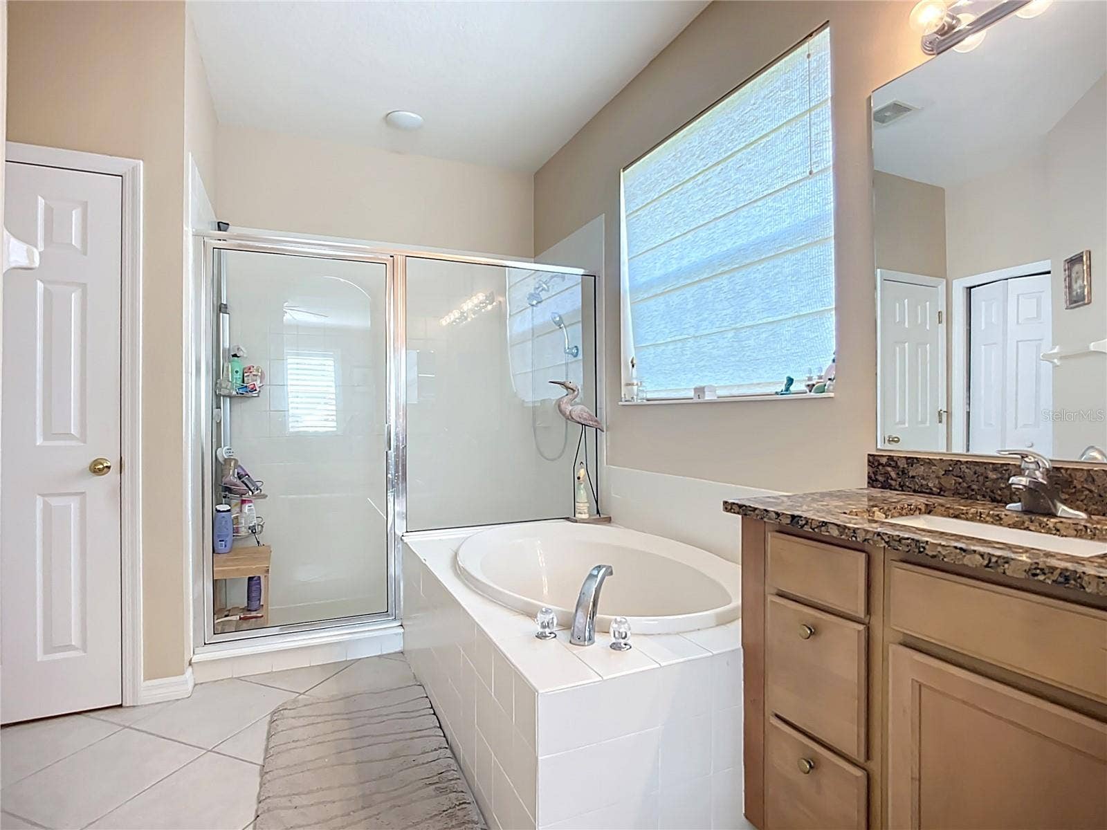 Walk-in closet is located in the bathroom.