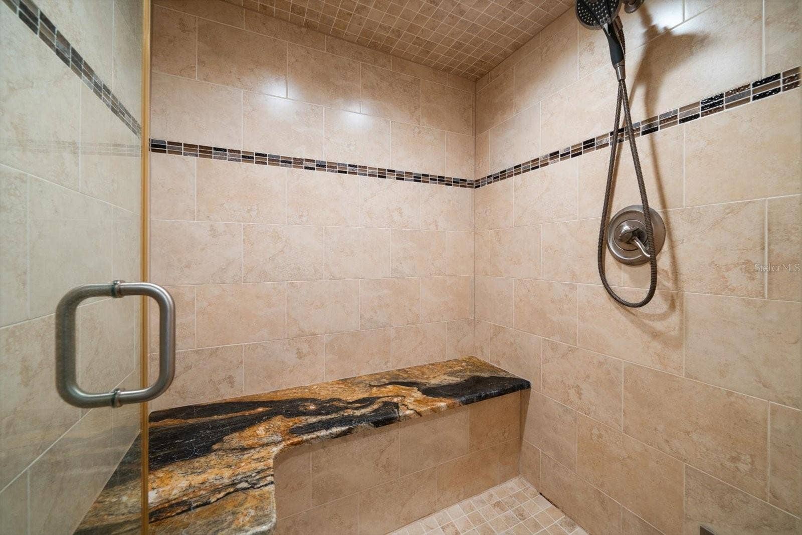 119 MARINA DEL REY COURT, Clearwater Beach, FL 33767 Spacious walk-in steam shower in ground level bonus area.