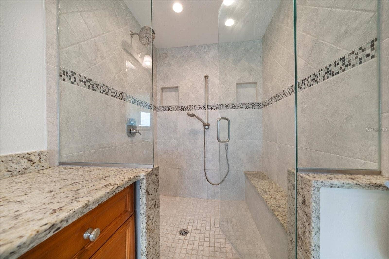 119 MARINA DEL REY COURT, Clearwater Beach, FL 33767 Stunning shower area in primary suite.