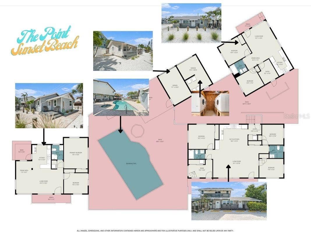8425 W GULF BOULEVARD, Treasure Island, FL 33706 The Point floorplan with overlaid pics