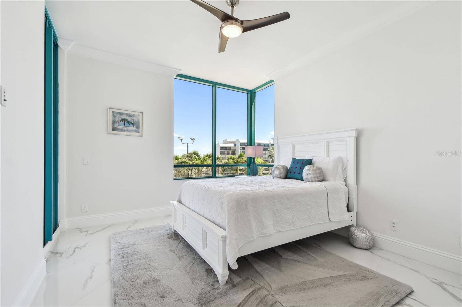 1560 GULF BOULEVARD, #306, Clearwater Beach, FL 33767 Third bedroom with pool & intra coastal views